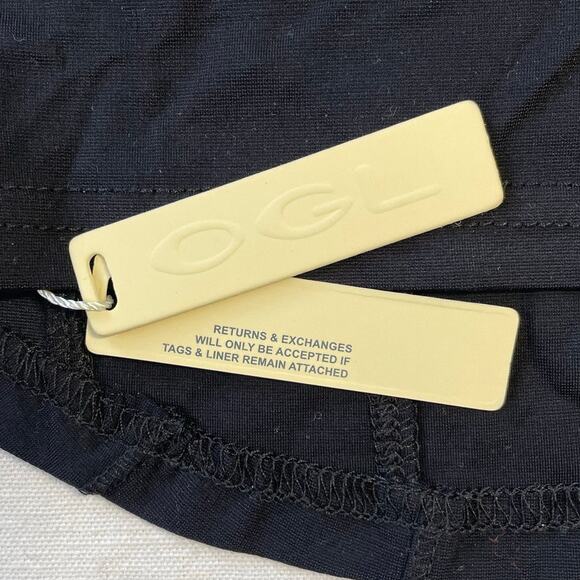 OGL Black Viscose Square Neck Crop Top Size XS Built in Bra NWT - Picture 4 of 7